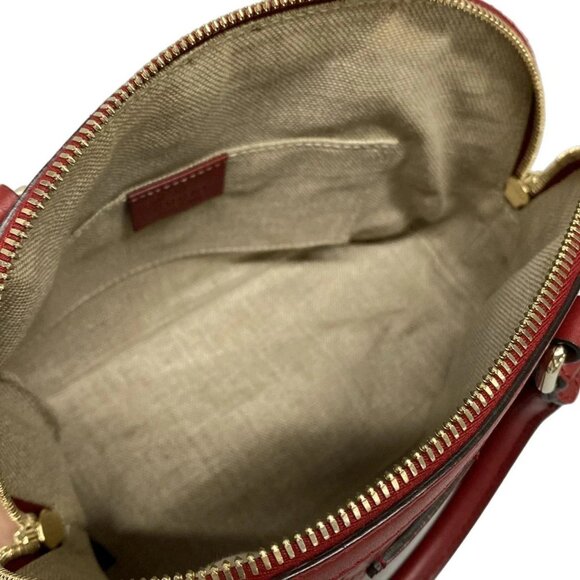 Auth GUCCI Micro Guccissima 449654 Red Leather - Handbag - Picture 15 of 16